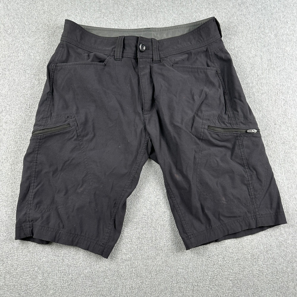 Eddie Bauer Shorts Mens 30 Guide Black Stretch Hiking Cargo T4439